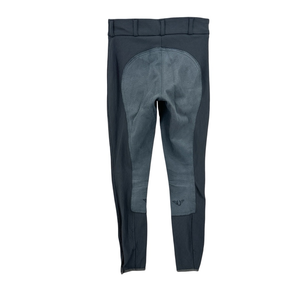 TUFFRIDER Breeches Ribbed Patch Riding Equestrian Gray - Picture 2 of 8